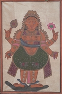 Picture of PAINTING ON CLOTH OF GODDESS PARVATI