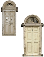 Picture of PAIR OF SOLID TEAKWOOD (PAINTED) DOUBLE DOOR