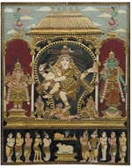 Picture of TANJORE PAINTING - DANCING NATARAJA (SHIVA)