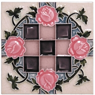 Picture of Art- Nouveau MAJOLICA TILES - Saji Tileworks of NAGOYA YAMADACHOU