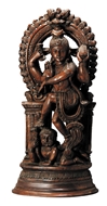 Picture of Dancing Shiva -  Teakwood Wall Mural
