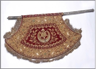 Picture of Mughal zardosi embroidered fan