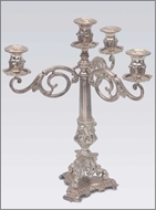 Picture of A four arm Rococo style silver candelabrum