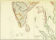 Picture of INDIA (SOUTHERN PART), PEGU, THE TENASSERIM PROVINCES, STRAITS SETTLEMENTS & c. Mounted, Glazed and Framed.