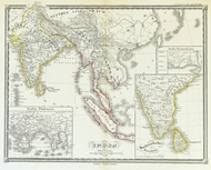 Picture of INDIA, Gothæ: Justus Perthes, c 1850. Mounted, Glazed and Framed.