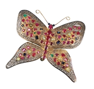 Picture of An impressive Continental Gold and Silver Studded butterfly