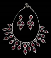 Picture of A very impressive Diamonds and Rubies Necklace set