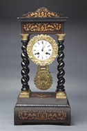 Picture of A French inlaid portico mantle clock