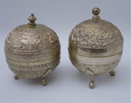 Picture of Two fine south-Indian circular Silver boxes