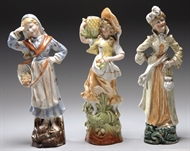 Picture of A group of three Continental glazed