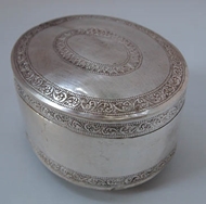 Picture of A south Indian Silver Oval Box