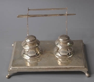 Picture of An Indian inkstand with double inkwells