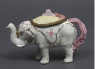 Picture of A Continental painted and gilded elephant