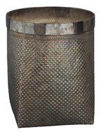 Picture of A Chettinad silver dowry rice barrel