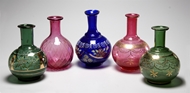 Picture of A group of five Venetian glass flasks