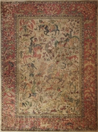 Picture of A fine pictorial Kashan Style Carpet