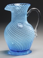 Picture of A Continental (Nailsea) glass jug