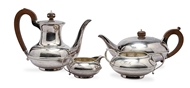Picture of A silver four-piece tea and coffee service