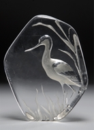 Picture of An etched Rock Crystal plaque