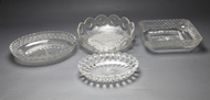 Picture of A group of four heavy cut glass bowls