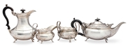 Picture of A silver four piece tea service