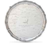 Picture of A silver salver of shaped circular form
