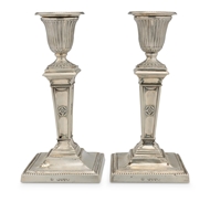 Picture of A pair of Victorian candlesticks