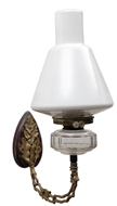 Picture of An Osler, brass wall fitting oil lamp