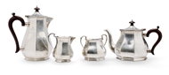 Picture of A silver four piece tea set