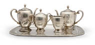 Picture of A stamped Sterling 925A, Peruvian silver five piece tea service