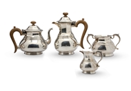 Picture of A silver four piece tea set