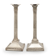 Picture of A pair of Victorian Corinthian column style candlesticks