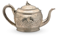 Picture of A George III silver tea pot