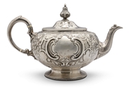 Picture of A George III silver tea pot