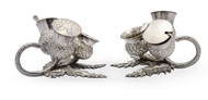 Picture of A very attractive pair of cruets modelled as thistles