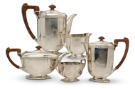 Picture of An Art Deco style five piece tea & coffee service