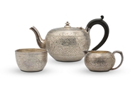 Picture of A Victorian three piece bachelor tea set