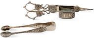 Picture of A Victorian silver sugar tong