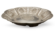 Picture of A circular Indian silver plate