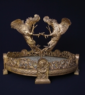 Picture of A FRENCH BRONZE SCULPTURE DEPICTING TWO GILDED COCKS FIGHTING