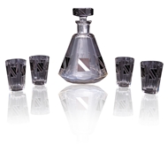 Picture of BOHEMIAN CUT GLASS ART-DECO DECANTER SET