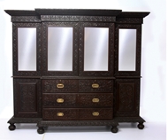 Picture of A ROSEWOOD BREAKFRONT BOOKCASE