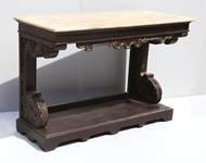 Picture of A ROSEWOOD CONSOLE TABLE WITH MARBLE TOP