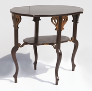 Picture of A TEAKWOOD CENTRE TABLE IN EDWARDIAN PATTERN