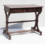 Picture of A VICTORIAN ROSEWOOD LIBRARY TABLE