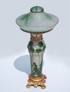 Picture of A GALLE LAMP WITH FROSTED AND ETCHED GLASS DOME