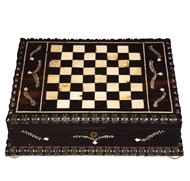 Picture of A REGENCY PERIOD EBONY CHESS BOX