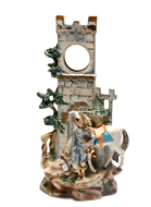Picture of A FINE CONTINENTAL PARTIALLY GLAZED CERAMIC CLOCK-TOWER