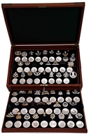 Picture of BRITISH REGIMENTS, HALLMARKED SILVER MEDALS & INSIGNIA SET