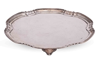 Picture of A SILVER HEXAGONAL SALVER